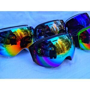 New ELAX Double Layer Anti Fog Lens Ski Goggles Skiing Snowboarding